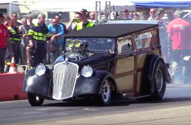 More Drag Racing Awesomeness From Italy! Check Out This Willys Woody As It Runs Rivanazzano Dragway