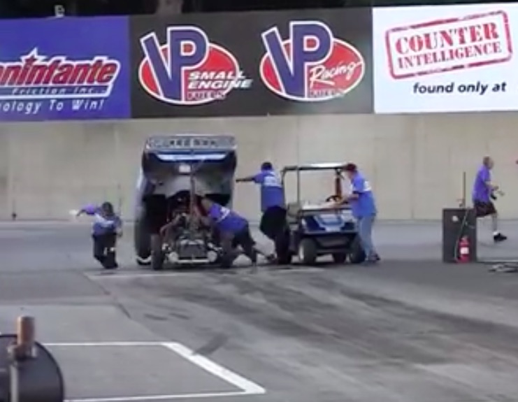 Crazy Drag Racing Video: Watch A Funny Car Start Up Go Wrong And The Crew Scatter!