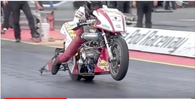 Watch This Top Fuel Bike Wad The Tire Up On The Hit