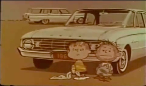 Historical Footage: When The Peanuts Gang Hawked The Ford Falcon!