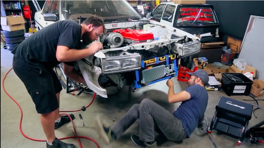 Mighty Car Mods Go For The Tens By Swapping A Turbo Barra Six Into A Toyota Sedan!