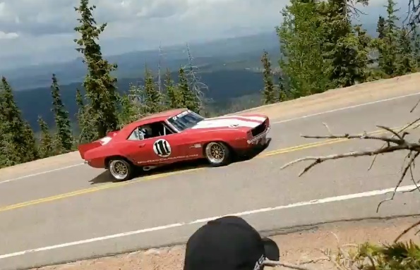 Morning Symphony: The Big Red Camaro Ripping Up Pikes Peak, Post-Conflagration!