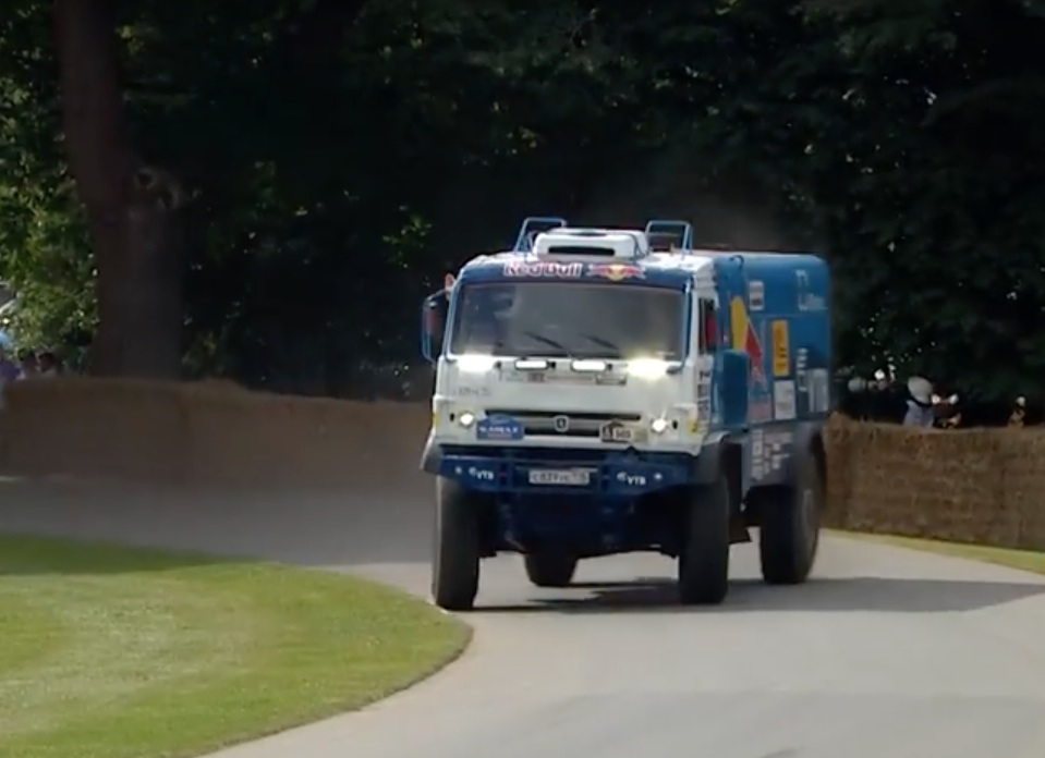 The Goodwood Monster: Watch As The KAMAZ Dakar Race Truck Races Up The Lane!