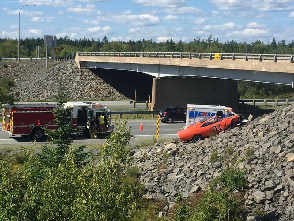 Can’t Make This Up, Folks: A General Lee Clone Crashed Out In Nova Scotia