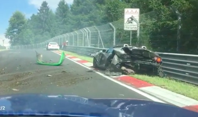 In-Car Video: Watch This Wild 10-Car Crash On The Nurburgring Caused By Oil On The Track