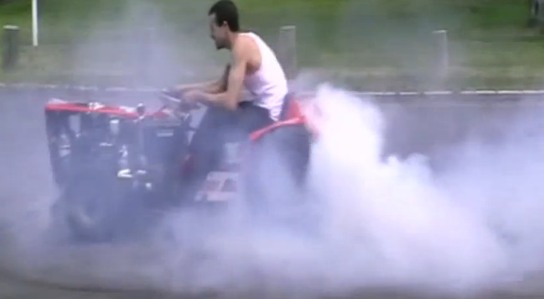 This Lawn Tractor With A Rotary Engine Is The King Of Overpowered Yard Equipment