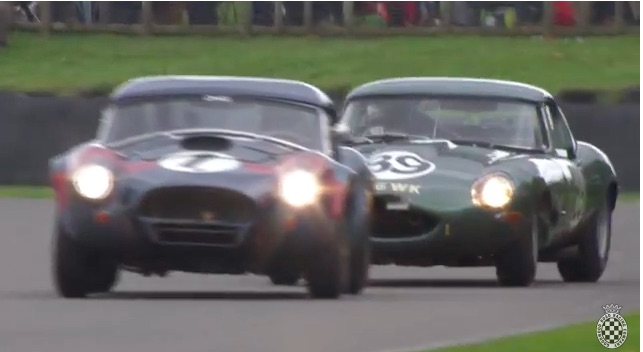 Old School Brawl: Watch An E-Type Jag and A Cobra Battle At The Goodwood Revival