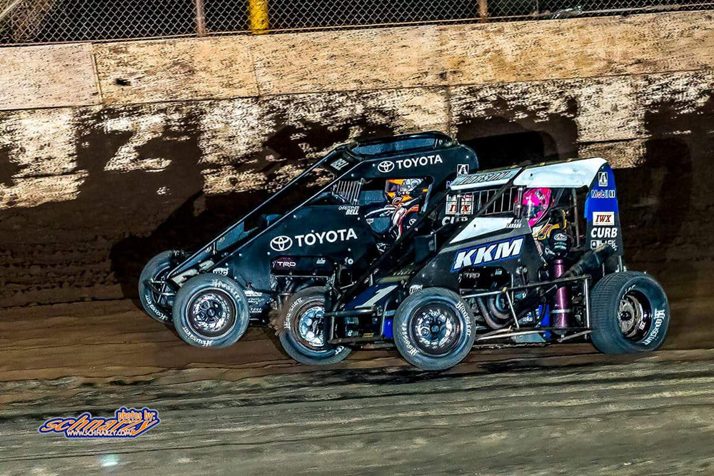 Kyle Larson and Christopher Bell Duke It Out At USAC Turkey Night Grand Prix!