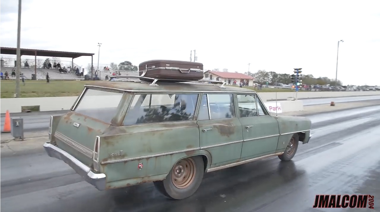 Left Overs: This Rusty Chevy II Wagon Gets It Done With Nitrous!