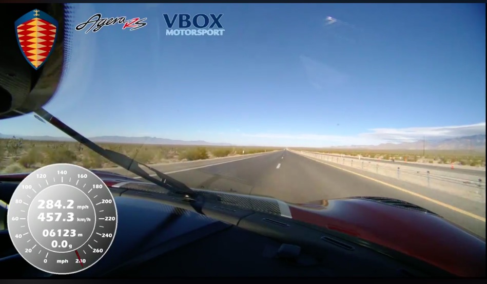 Ride Along In A Koenigsegg Agrea RS As It Hits 284mph On A Nevada Highway – Legally