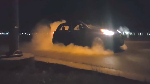 This Front Drive Rental Car Burnout Will Make You Smile