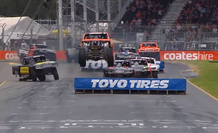 Think Watching Off-Road Trucks Race On A Road Course Is Weird, Watch This!