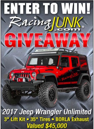 Wanna Win A Jeep? Get In On The RacingJunk.com Wrangler Giveaway! It Takes Like 20 Seconds!