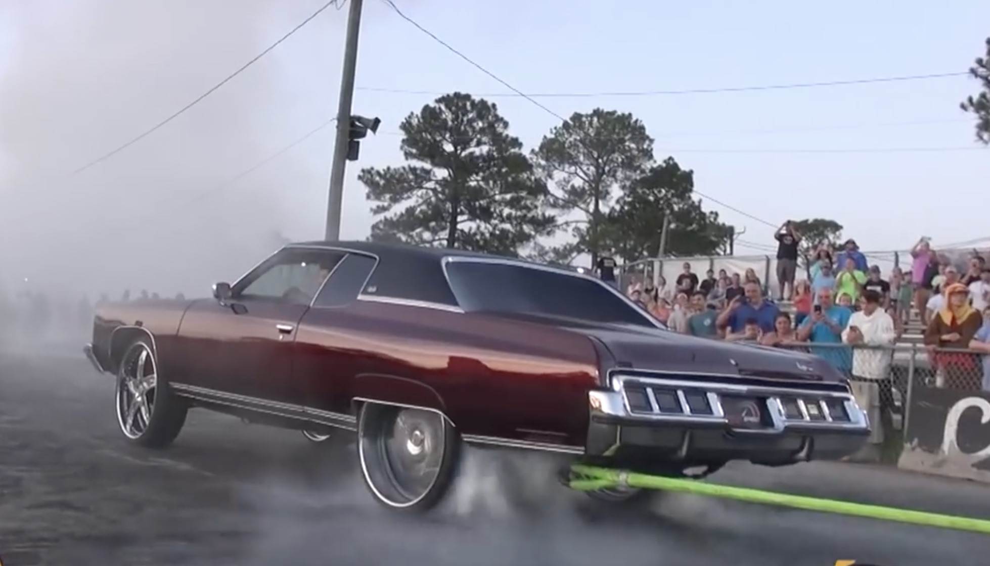 Donk, Meet Swamp Donkey: A Blown LS7-Powered Caprice On 26s vs. A Mega Truck In A Tug-Of-War