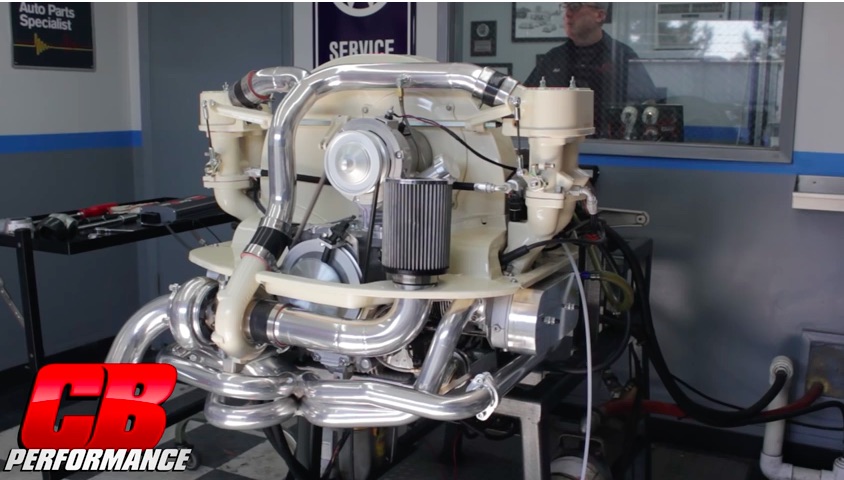 Watch This Turbocharged, EFI Equipped Air-Cooled VW Engine Make 300+ Horsepower On The Dyno