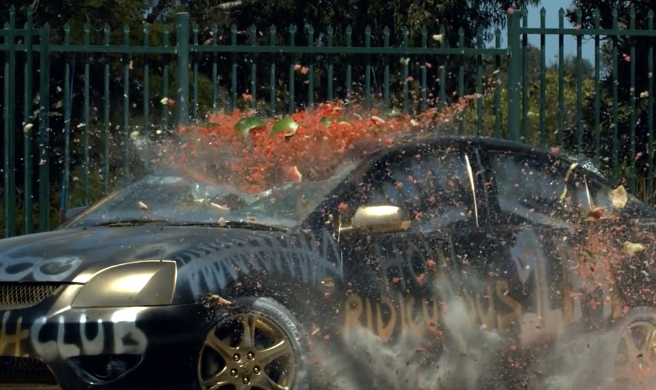 Look Out Below: This Mitsubishi 380 Is The Celebration Centerpiece…And Anvils Are Involved!