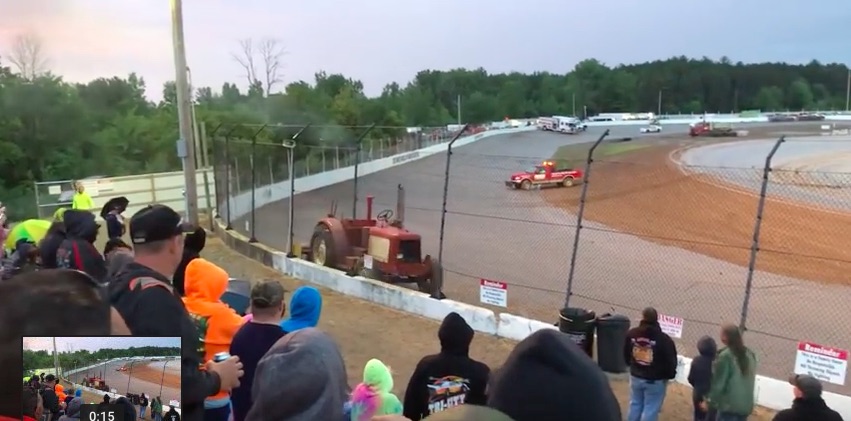 Crazy Video, Crazier Story: Michigan Circle Track Worker Loses Foot In Tractor Incident – Tractor Runs Free On Circle Track