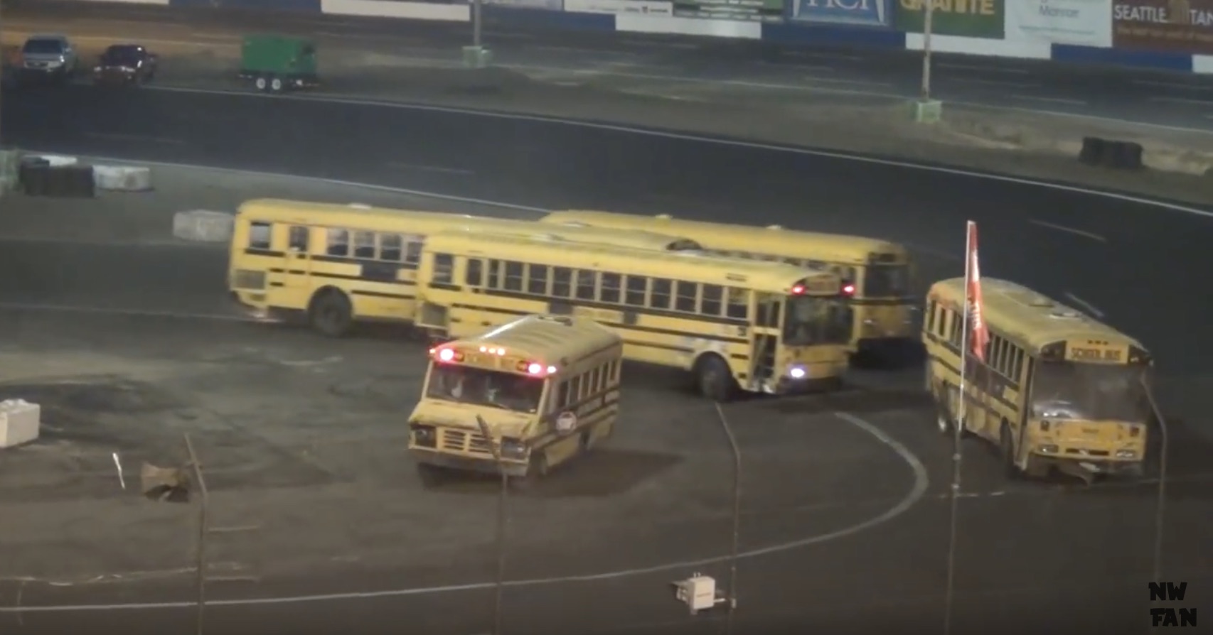 BangShift.com Every Kid's Dream: School Bus Figure-Eight Racing From