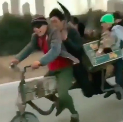 Video: Some Guy In China Made A Bus/Motorcycle Thing Out Of A Log – Not Kidding