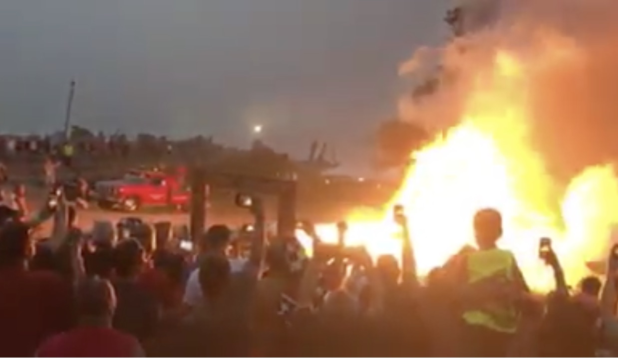 Best Lighter Around: Lighting Off Bonfires With A Jet Car At The NHRA Lucas Oil Nationals!