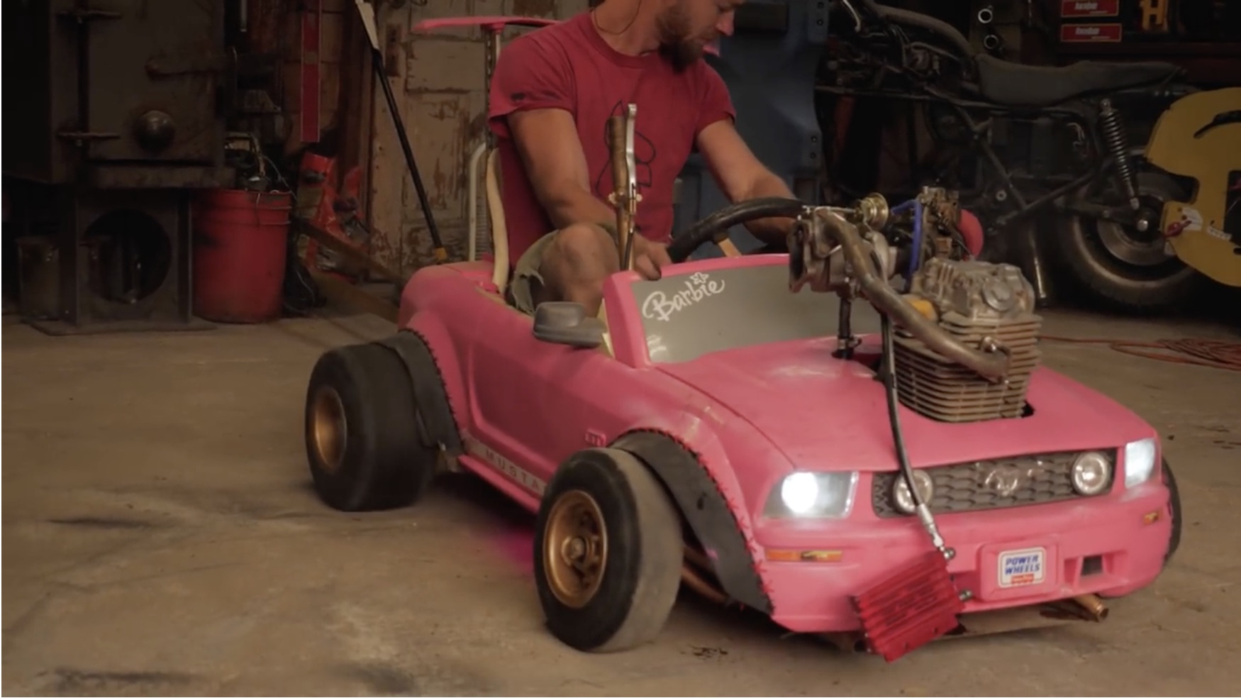 Because Why Not: That Psychotic Power Wheels Mustang Is  Getting Turbocharged! 