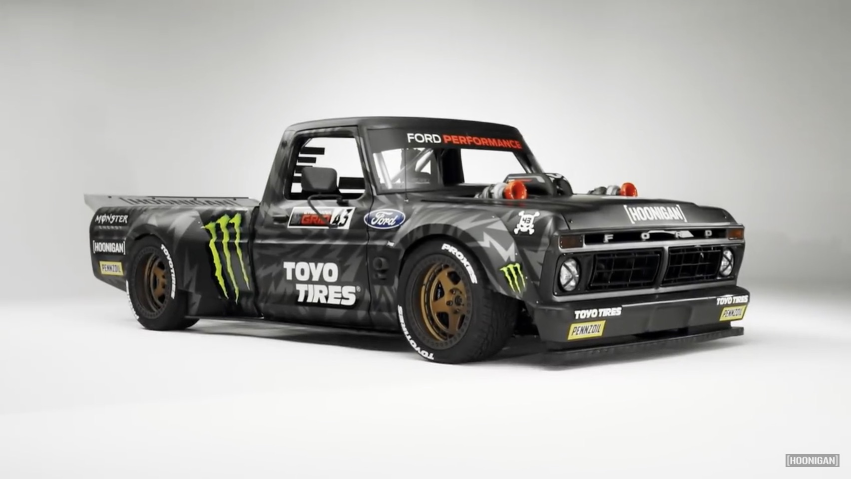 Hoonitruck: Meet Ken Block’s 914-Horsepower, All-Wheel-Drive, Twin-Turbo V6 1977 Ford F-150 Gymkhana Build!