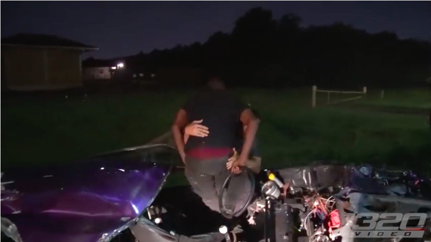 Incredible Video: Watch A Guy Survive A Street Racing Wreck And Climb Out Of A Decimated Mustang