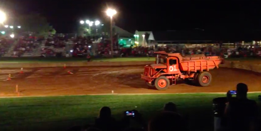 Funky Turkey: Watch This 1949 Euclid Dump Truck Run A Tough Truck Course – Run Maybe Overstating It