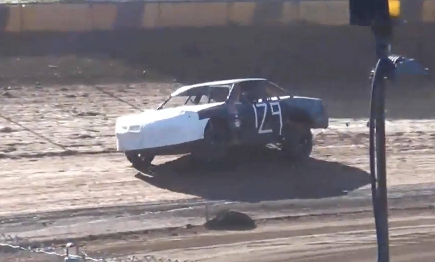 Three-Wheel Motion: Watch Brian Cronk Tear Around Sunset Speedway In His Street Stock Machine