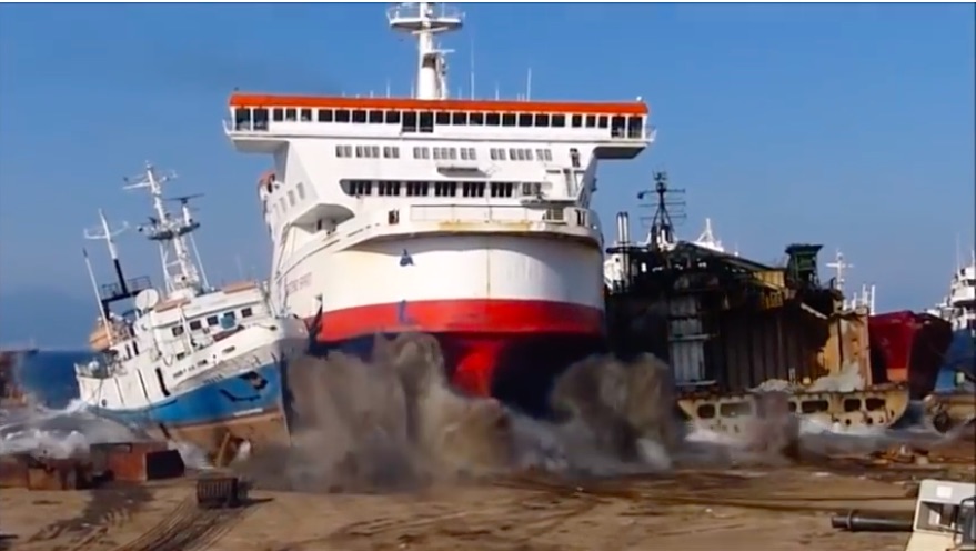 Odd Moment of Zen: This Video of Ships Intentionally Running Ashore Is Kind of Awesome