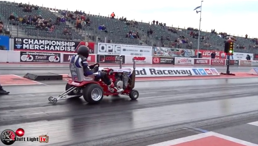 Seems Legit: Watch This Wheel Horse With a CBR 1000 Motor Run 12s At Santa Pod