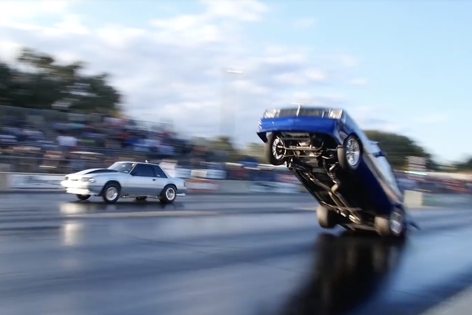 The Bumper Doesn’t Count As A Wheelie Bar! This Nitrous Small-Block Malibu Launches Hard!