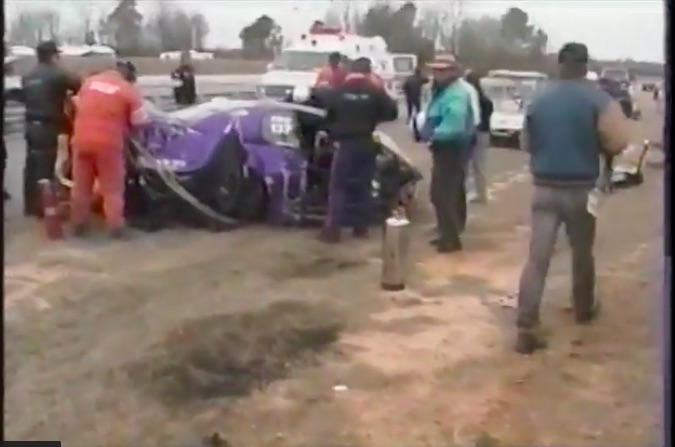 Watch Pete Berner Suffer A Massive Pro Stock Crash At The 1999 IHRA Winternationals