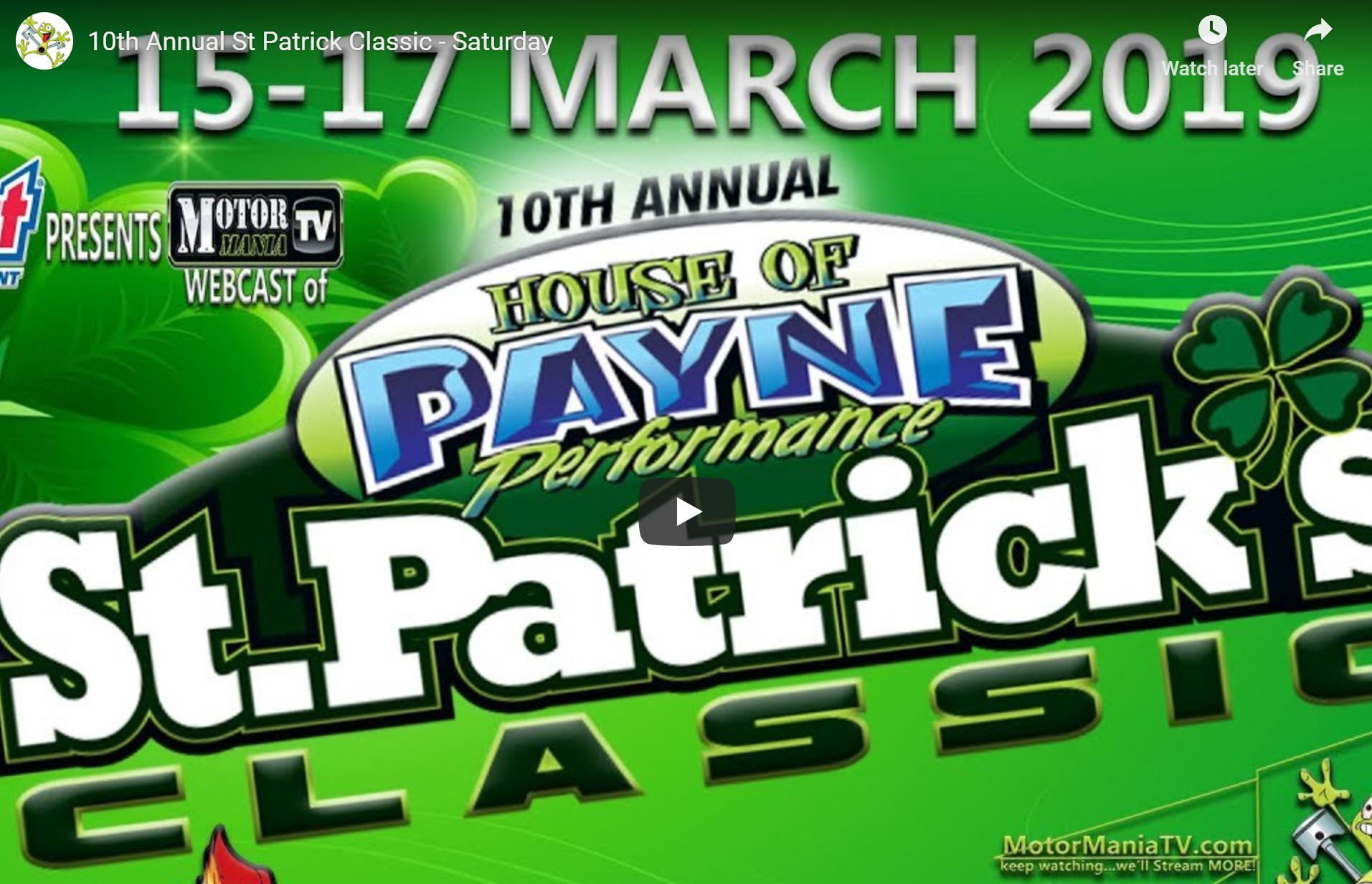 The 10th St. Patrick’s Classic Bracket Race Is LIVE Right Here!!!