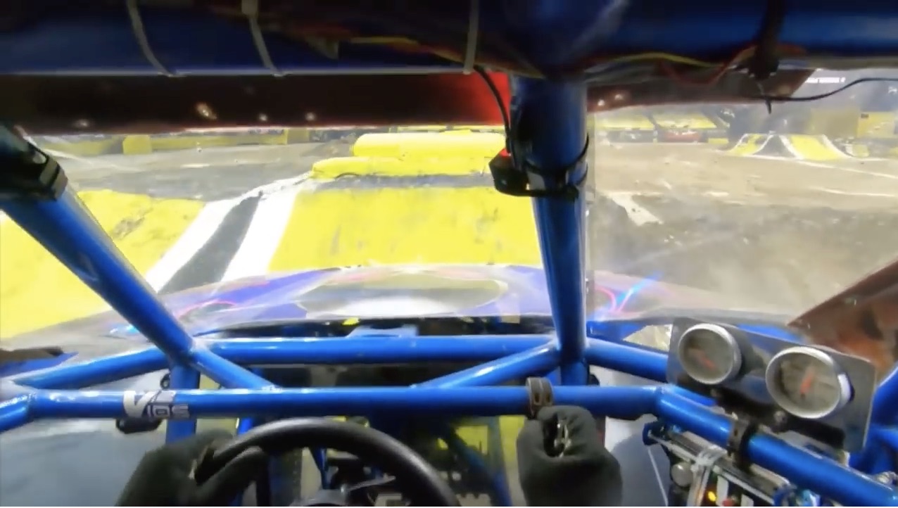 Face Towards The Floor: A Driver’s Eye View In A Monster Truck Freestyle!