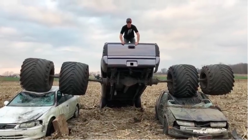 Dumb Fun Part 2: The Freaky Farm-Built Dually Is Back…And Crushing Cars!