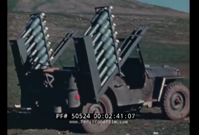 Little Truck Big Punch: This 1944 Video Shows An Experimental Jeep Mounted Rocket Launcher System Being Tested