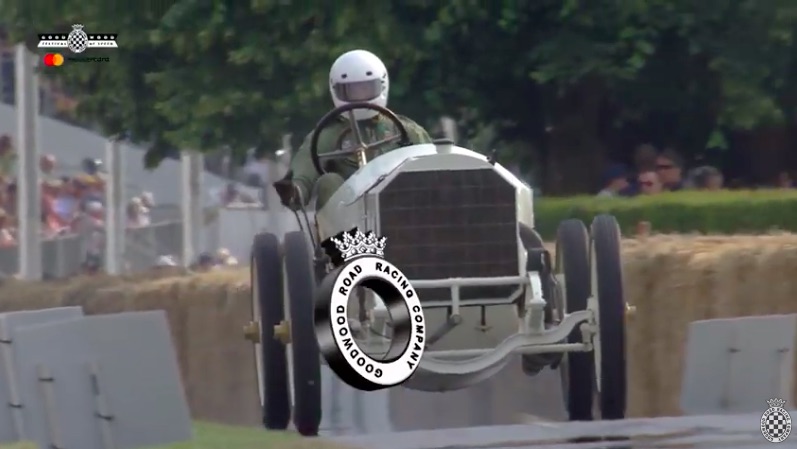Man vs Machine: Watch This 101 Year Old Mercedes Grand Prix Rumble and Slide Up The Goodwood Course