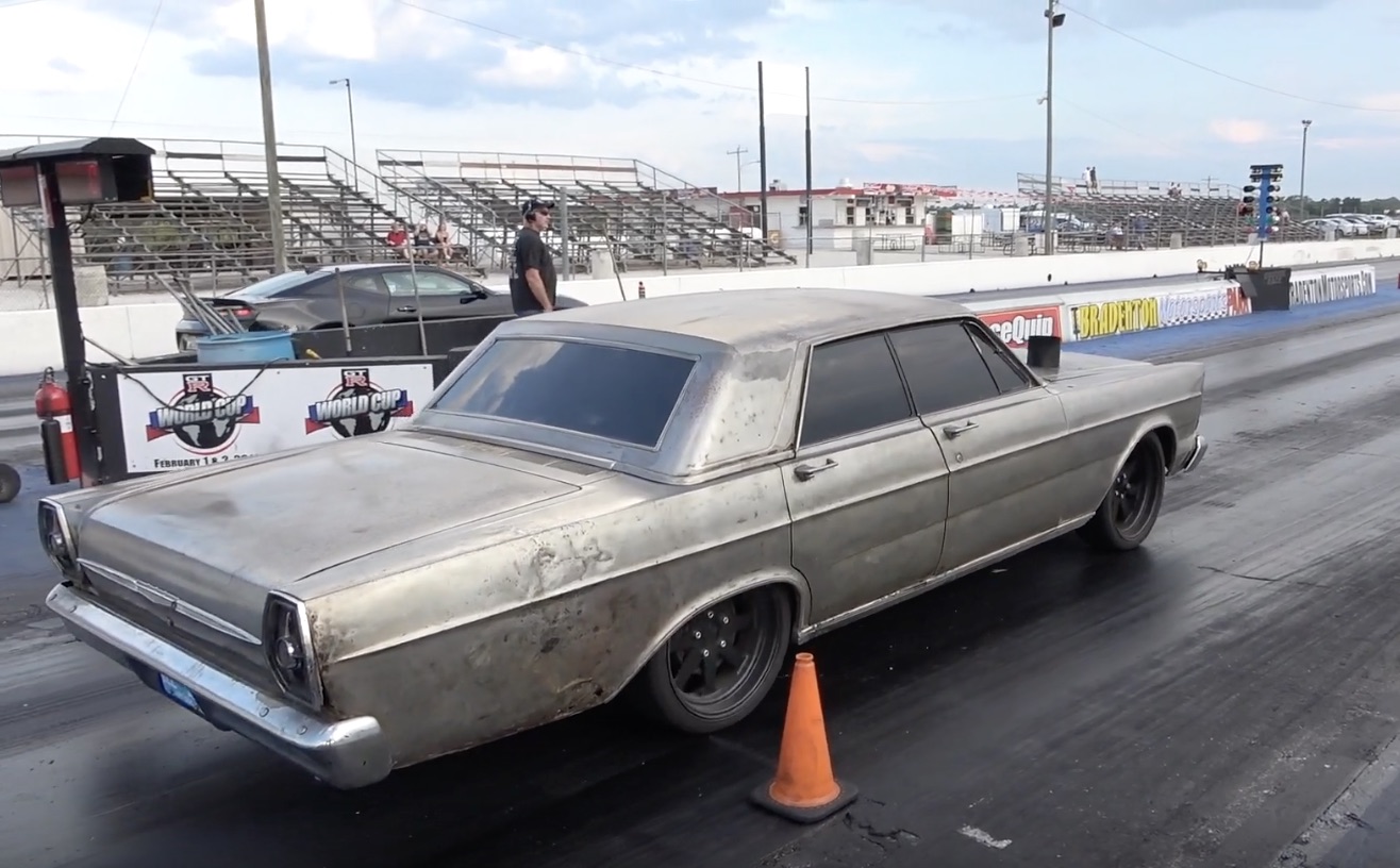 Cleetus Has Gone Coal-Rolling?! His Slammed Cummins-Powered Galaxie Hits The Strip For The First Time!