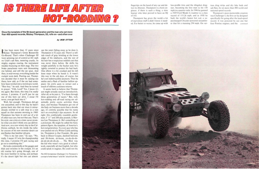 Great Read: This 1981 Profile Of Mickey Thompson Is Informative, Wacky, Raw, and Real