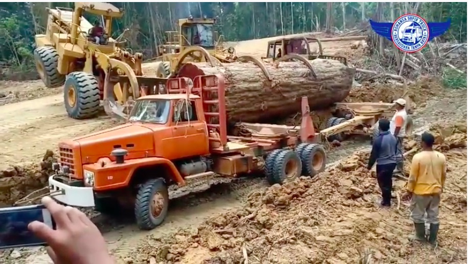 Seems Legit: Watch This Crew Load A Massive Log Onto A Truck In The Least Smooth Way Possible