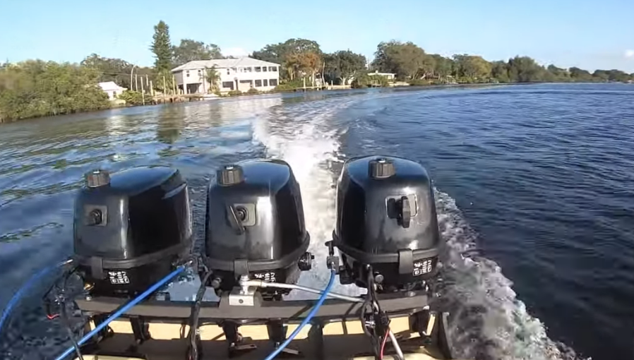 Watch How This Dude Made His Own Triple Engine Outboard Boat – This Is Going To Make This Little Bastard A Riot!