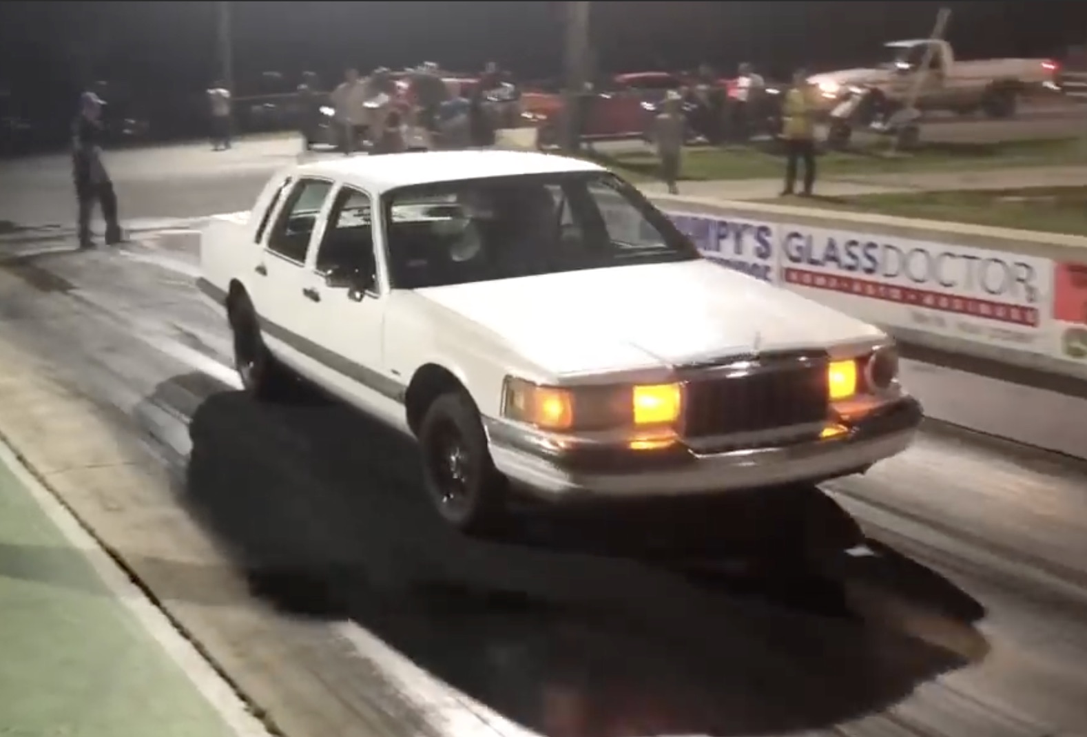 Barge Party: This Is A 1990 Lincoln Town Car That Rips The Strip!