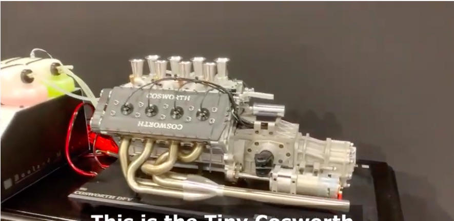 Small Wonder: Check Out This 1/3 Scale Cosworth DFV V8 Engine Both Running and In Detail!