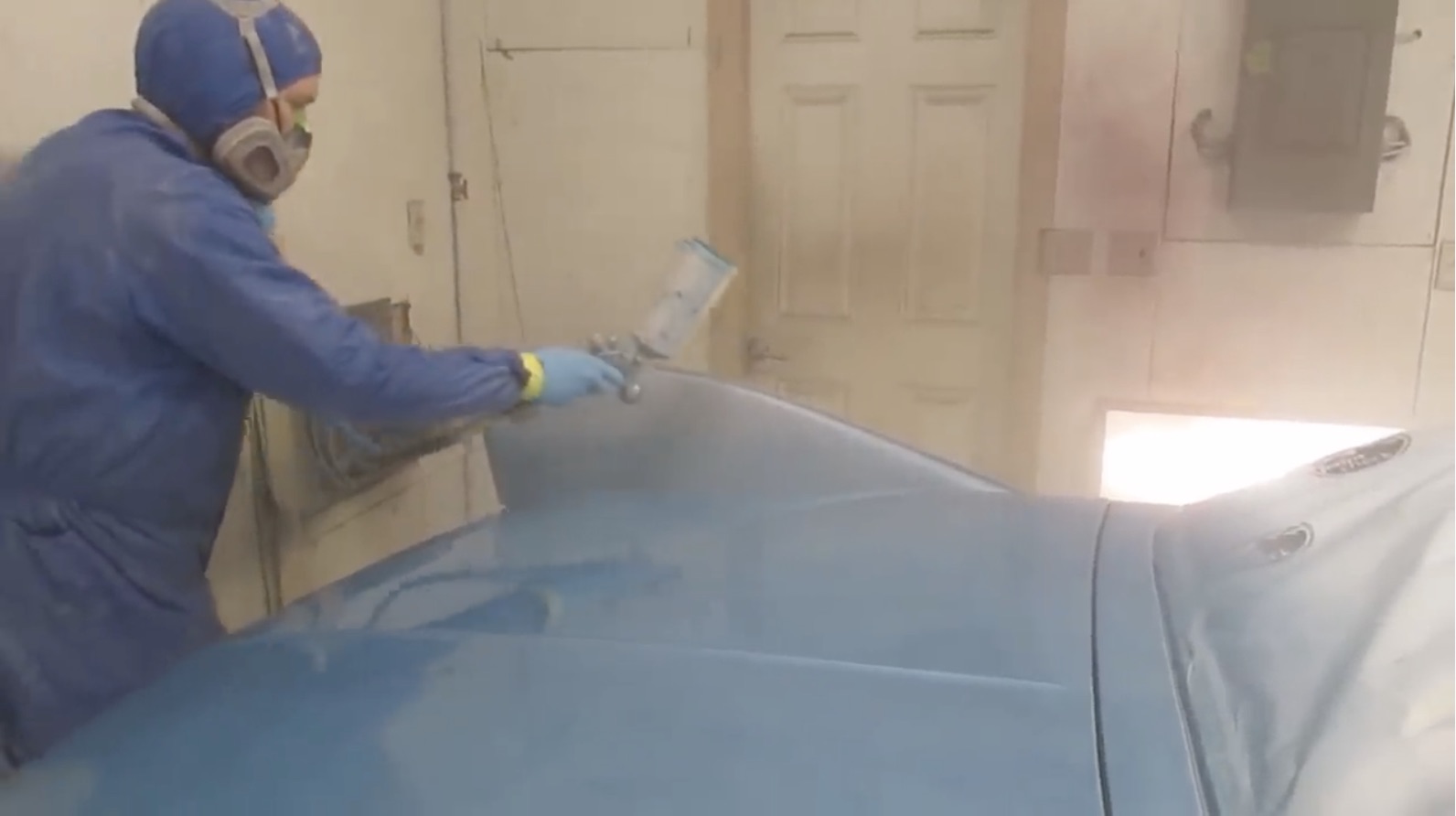 Big Blue: The Painting Of A 1960 Plymouth Fury For Your Entertainment!