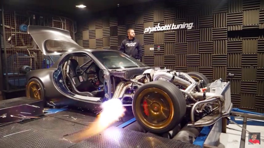 Watch Rob Dahm’s Insane Billet 4-Rotor RX-7 Make Repeated 1,000hp AWD Dyno Pulls! This Is Mental