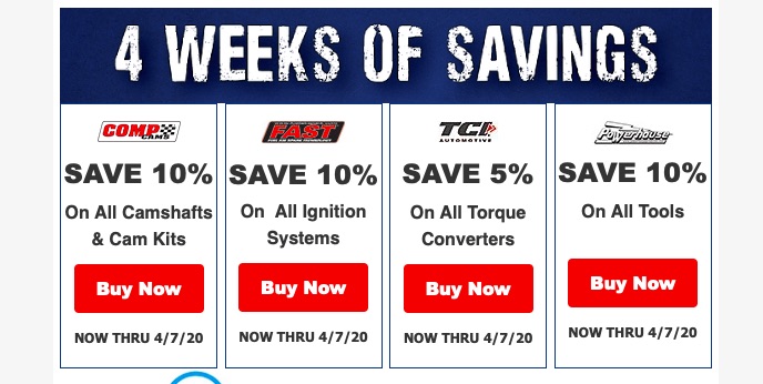 COMP Performance Group Is Offering FOUR Weeks Of Savings Across Their Brands – COMP, F.A.S.T, Powerhouse, and TCI!