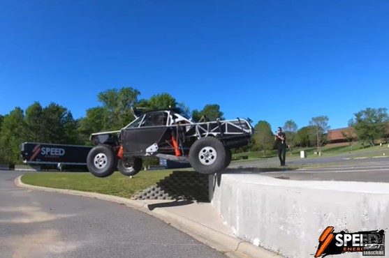 robby gordon trophy truck jump