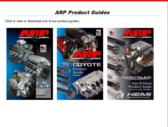 Knowledge Is Power: Check Out The ARP Product Guides Guides For LS/LT, Coyote, and Gen III Hemi Engines Here!