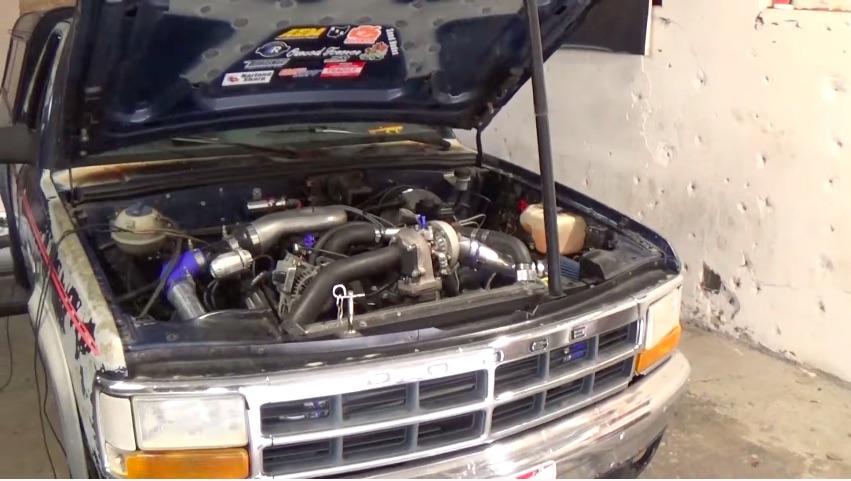 Homebuilt Boost: This Ratty Looking Dodge Dakota Has A Home Turbocharged 3.9L V6 And It Makes Some Power!